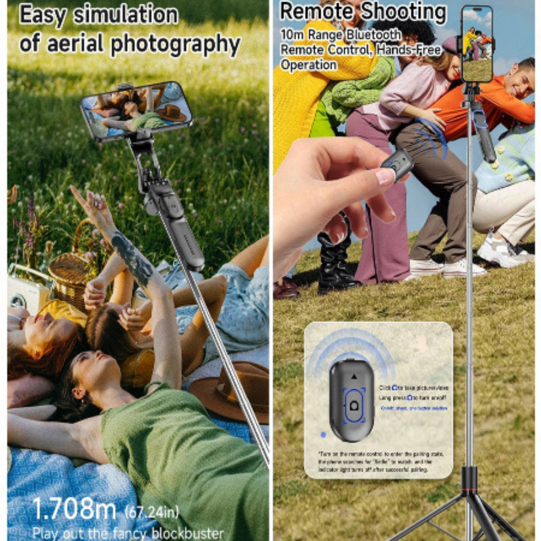 Stable Tripod Extendable Selfie Stick for Mobile Phones