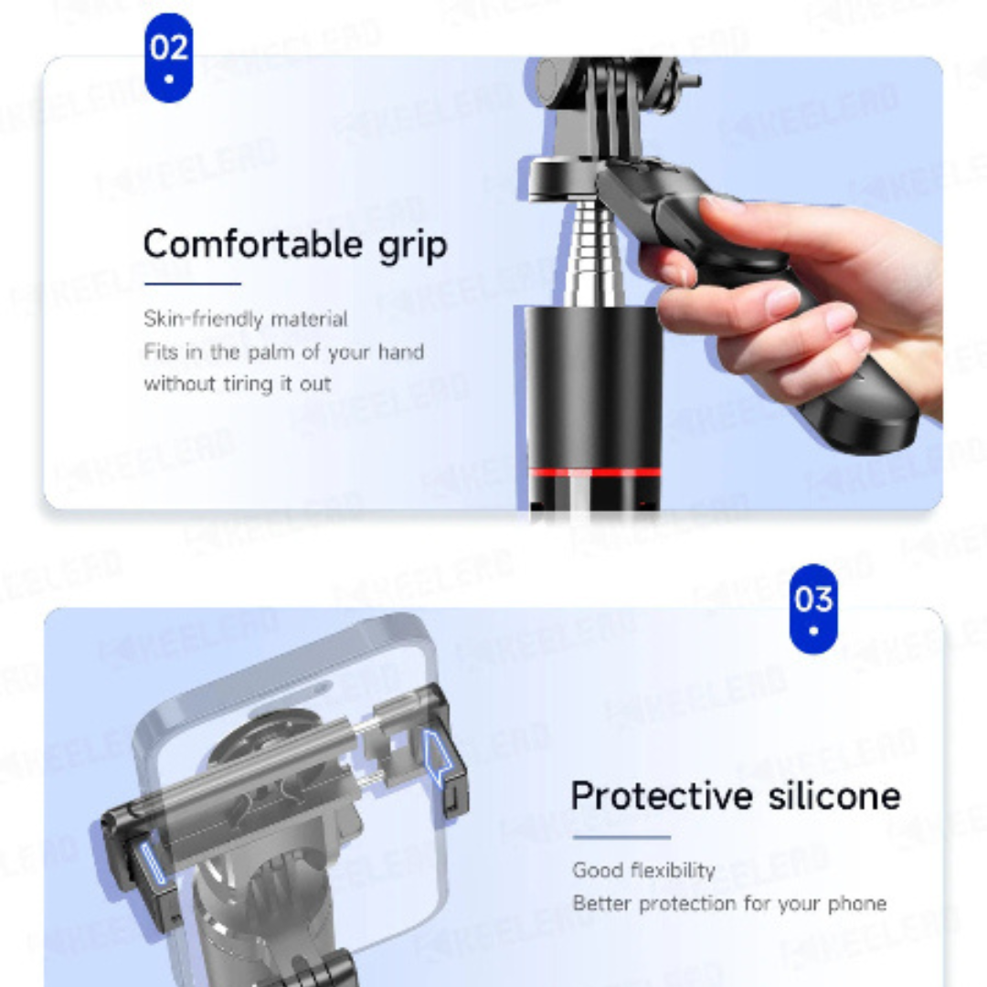 Stable Tripod Extendable Selfie Stick for Mobile Phones