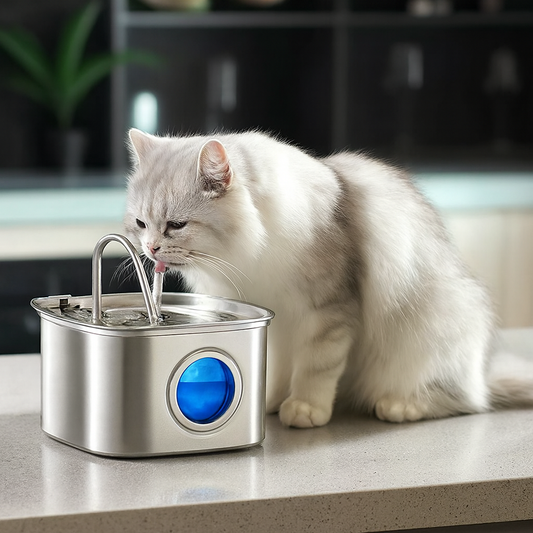Auto-Cleaning Stainless Steel Pet Water Fountain