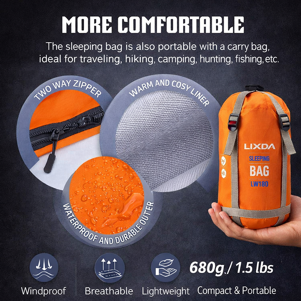 Envelope Style Light Weight Sleeping Bag