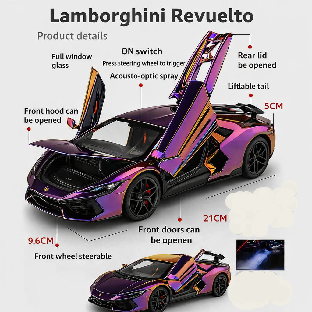Lamborghini Revuelto 1:24 Scale Model Car