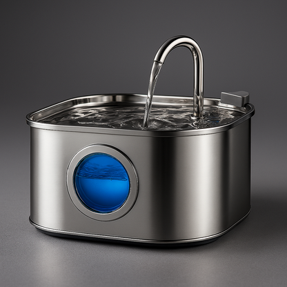 Auto-Cleaning Stainless Steel Pet Water Fountain