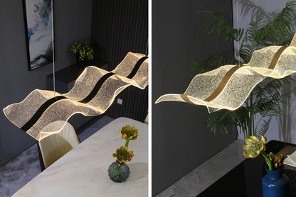 Modern Wave Chandelier Feature Pendant Light