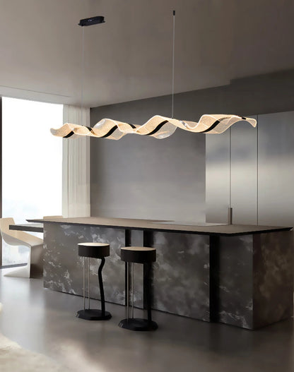 Modern Wave Chandelier Feature Pendant Light