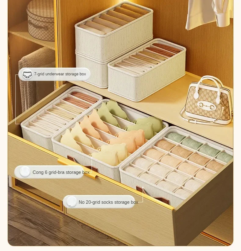 Foldable Fabric Drawer Organisers with Dividers