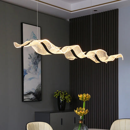 Modern Wave Chandelier Feature Pendant Light