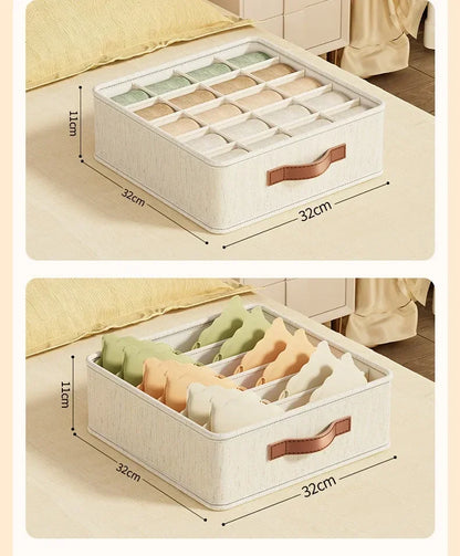 Foldable Fabric Drawer Organisers with Dividers