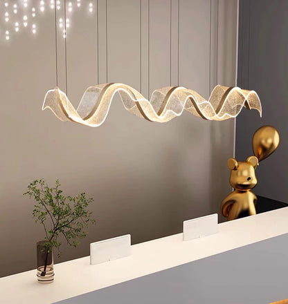 Modern Wave Chandelier Feature Pendant Light