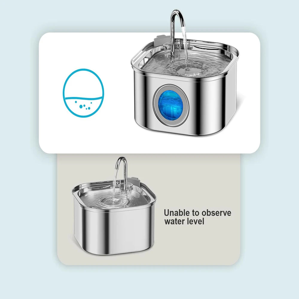 Stainless Steel  Automatic Pet Water Feeder