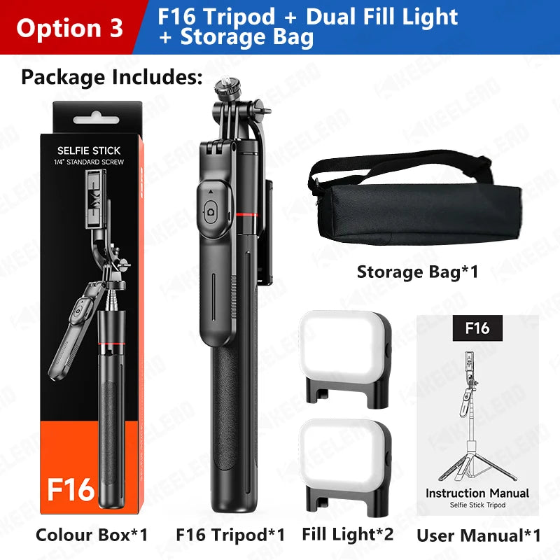 Stable Tripod Extendable Selfie Stick for Mobile Phones