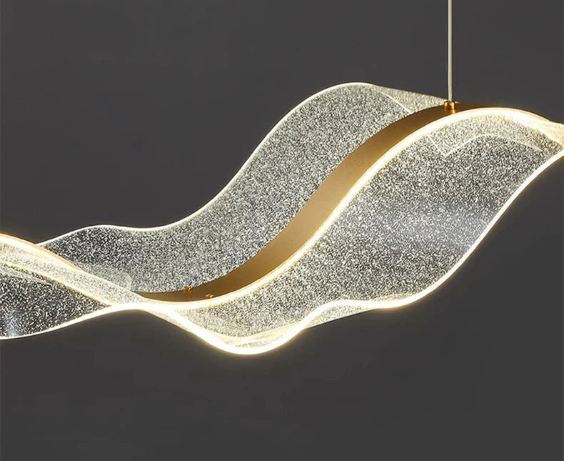 Modern Wave Chandelier Feature Pendant Light