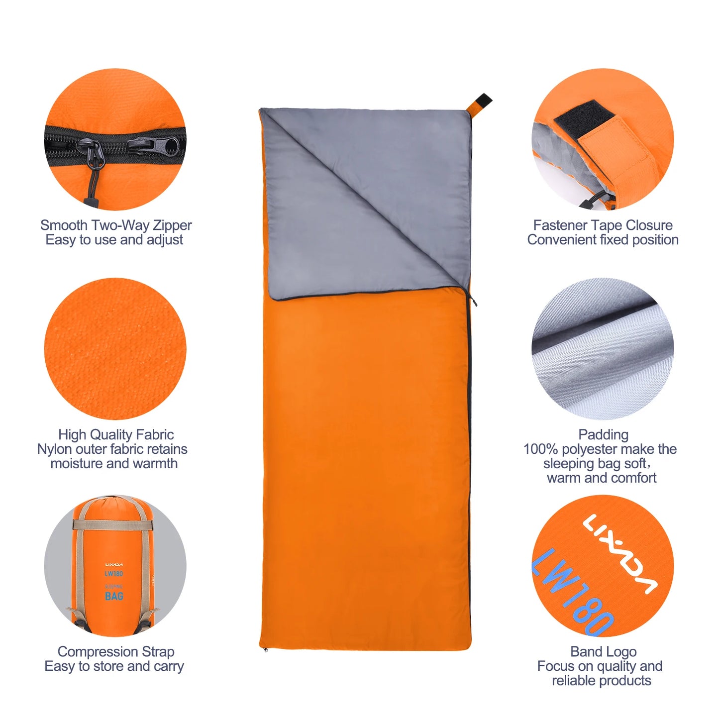 Envelope Adult Spring/Summer Weight Sleeping Bag