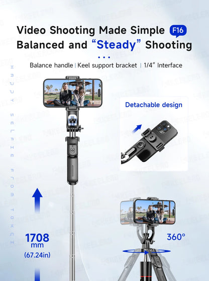 Stable Tripod Extendable Selfie Stick for Mobile Phones