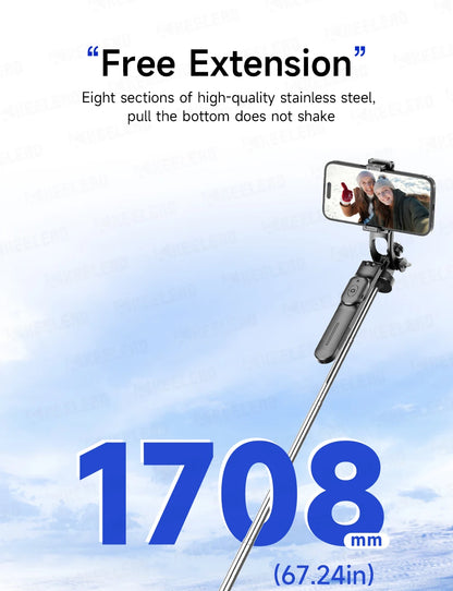 Stable Tripod Extendable Selfie Stick for Mobile Phones