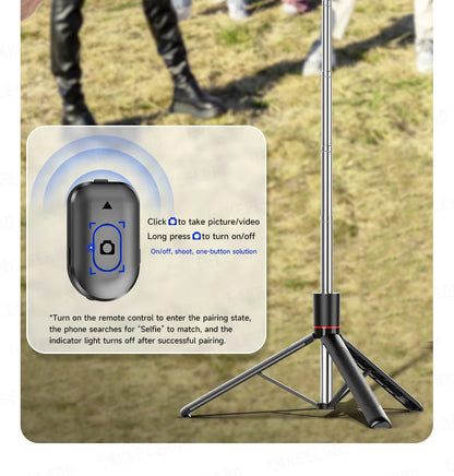 Stable Tripod Extendable Selfie Stick for Mobile Phones