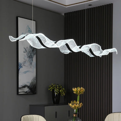 Modern Wave Chandelier Feature Pendant Light
